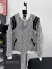 Chaqueta de Moda Estilo Chanel para Hombres y Mujeres, Chaqueta de Béisbol Tejida Bordada de Lunares de Primavera, Estilo Pareja, Top Estilo Relajado