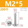 M1.7M2M2.6M3M4M5 Acero Inoxidable 304 Pwa Tornillos Autorroscantes de Cabeza Redonda con Arandela y Espaciador Tornillos para Madera