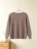 Conjunto de dos piezas para mujeres de mediana edad y mayores, suéter de punto con cuello en V, top elegante y cálido para primavera y otoño