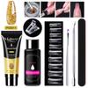 Set de pegamento para extensión de uñas de cristal para manicura de 7 piezas transfronterizo, herramientas para manicura de cabello lacio listas de fábrica