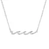 Collar con Patrón de Ola Transfronterizo Europeo y Americano Más Vendido, Cadena para Clavícula Simple y Versátil Incrustada con Diamantes, Joyería Femenina de Lujo Ligero de Moda