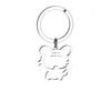 Llavero Minimalista Hueco de Acero Inoxidable Gatito Tigre Colgante de Animal Hueco de Dibujos Animados Pequeño Regalo