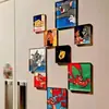 Imanes Magnéticos para Nevera Hechos a Mano Estilo Ins Azulejos Cuadrados Transparentes DIY con Láminas Magnéticas Kit de Materiales Redondos Acrílicos para DIY