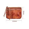 Bolsa de tabaco de couro estilo vintage com zíper duplo, bolsa de tabaco portátil personalizada para segurar na mão, bolsa de armazenamento para acessórios de fumar