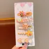 Horquilla para el pelo para niña, pequeña y bonita, con flores de verano, accesorios para el pelo para niña