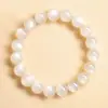 Pulsera de Piedra Lunar Natural Cuentas Sueltas de Piedra Lunar Azul Piedra Lunar Gris Accesorios para Joyería DIY Color Luz Azul Labradorita Mayoreo