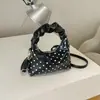 Bolsa de axila única com poá estilo coreano transfronteiriça para mulheres, nova bolsa de ombro única outono 2026, bolsa de mão retrô francesa, bolsa de bolinho