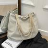 Bolsa de Lona Estilo Coreano Estilo Perezoso Bolso Tote de Gran Capacidad Bolso de Mano Retro para Mujer Bolso de Hombro Versátil para Mujer