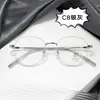 Novos Óculos Versáteis Simples com Filtro de Luz Azul e Design Elegante Que Faz o Rosto Parecer Menor, Armações Redondas de Metal Adequadas para Lentes de Grau