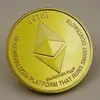 Moneda de Oro de EE. UU. Ether Ether Moneda Virtual Moneda de Ethereum Ether Moneda Conmemorativa Ether Cuadrado Moneda Conmemorativa