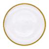 Estilo Escandinavo Ins Borda Dourada Placa com Padrão Frio Conjunto Criativo Prato de Vidro Acessível em Casa Luxo Tigela de Salada Prato de Bife para Restaurante