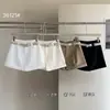 Shorts estilo minimalista coreano de cintura alta em linha A com cinto, calça social de Tencel com caimento, emagrecem e valorizam silhuetas petites