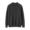Suéter de Caxemira Outono e Inverno Masculino Gola Alta Meia Manga Pulôver Luxo Acessível Casual de Negócios Camisa Base de Tricô