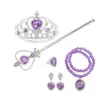 Set de Accesorios Frozen para Niñas Diadema de la Princesa Elsa Corona Varita Mágica Collar Guantes Juego de Seis Piezas para Actuación