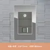 Tomada de Parede 3 Posições Cinza Vidro Tipo 118 Padrão Brasileiro 20A com Porta USB + Tipo C Painel Embutido