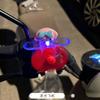 Viento Luminoso Vehículo Eléctrico Motocicleta Decoración Adornos Energía Eólica Pequeño Avión Viento Luminoso Luz LED Adornos para Coche