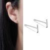 Pendientes de plata de ley s999 para mujer, elegantes, sencillos y pequeños, con agujeros antibloqueo, con pasador de plata