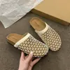 Pantuflas Cerradas de Estilo Popular para Mujer, Nuevo Modelo Verano 2026, Sandalias de Malla Calada sin Cierre con Suelas Gruesas