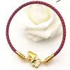 Pulsera de cable de acero estilo Zhou con hebilla de amor, cuerda para la mano para hombres y mujeres, pulsera para parejas, se puede usar DIY, cuentas de joyería de oro duro