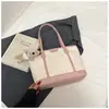 Bolso de Viaje de Gran Capacidad en Color Contrastante para Mujer 2025 Nuevo Bolso Tote Acolchado de Alta Gama Bolso de Hombro Casual