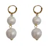 Moda coreana y japonesa Lujo ligero Suave Elegante Versátil Algodón Perla Borla Puños de Oreja Elegantes Simples Largos Adelgazantes Pendientes para Mujeres