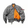Traje de Béisbol Americano Engrosado Otoño e Invierno Verde Militar Chaqueta Bomber MA-1 talla grande Cuello Vertical Chaqueta de Trabajo para Hombre