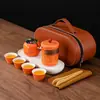 Conjunto de Chá Moderno e Simples de Uma Panela e Três Xícaras para Exterior Conjunto de Chá Portátil para Viagem Armazenamento Presente Corporativo Conjunto Rápido de Xícaras de Chá