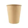Vaso desechable de papel kraft 9 oz grueso venta al por mayor color natural color primario 250 ml vaso de papel para el hogar negocio vaso de papel