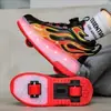 Venta al por mayor transfronteriza de Zapatos Eléctricos Luminosos con Luces LED para Niños y Adultos, Patines con Ruedas Giratorias y Botones