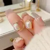 Brincos de Círculo Dupla Camada com Pedrarias Tendência Dongdaemun Coreano Versátil Personalidade Estilo Celebridade da Internet Brincos Atacado do Fabricante