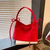 Otoño e Invierno Nuevo Popular Casual Bolso de Hombro Estilo Ballet con Lazo Grande Capacidad Bolso Tote Bolso de Hombro Bordado con Letras