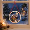 Adornos Navideños de Madera, Casa de Madera Hueca, Papá Noel, Madera Cruda Blanca en Blanco, Soporte de Mesa de Exhibición DIY, Decoración de Escritorio