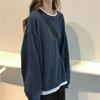 Sudadera Fina Estilo Europeo y Americano 2025 para Mujer, Primavera y Otoño, Tallas Grandes, Estampada, Corte Holgado, Estilo Bf, Estilo Perezoso, Manga Larga, Exportación