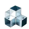 Conectores de Tubo Cuadrado sin Soldadura, Uniones en T para Tubo Cuadrado, Conectores Directos de Acero Cuadrado, Conectores de Esquina de 90 Grados para Tubo Cuadrado Galvanizado