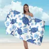 Toalha de Praia Estampada Transfronteiriça, Xale de Praia de Microfibra para Adultos, Toalha de Banho Absorvente de Água de Secagem Rápida, Toalha para Esportes Aquáticos