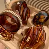 Pulsera Abierta de Acetato Colorida Transfronteriza Europea y Americana Dulce Fresca Exagerada Joyería de Lujo Ligero de Gama Alta para Mujeres