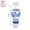 Cerâmica Jingdezhen Porcelana Azul e Branca Antiga Vaso Arranjo de Flores Estilo Chinês Novo Moderno Decorações Ornamentos para Sala de Estar da Casa