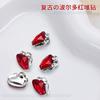 Accesorios para uñas rojos populares en línea, con forma especial de diamante, para Año Nuevo, festivos, con destellos, amor, cubos, dulces, accesorios para uñas.