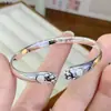 Pulseira da Sorte Gato Garra Ping An Joy Temperamento Nicho Design Simples High-end Versátil Diário Pulseira Aberta para Mulheres