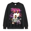 Transfronterizo Retro Hip-hop Breezy Chris Brown Estampada Camiseta de Manga Corta Pesado Manga Larga Cuello Redondo Sudadera con Capucha