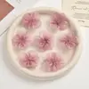 Flor de organza simulada de 5.5 cm con 5 pétalos y tela brillante, accesorio DIY para tocados, ropa, zapatos, sombreros, accesorios para el cabello y decoración de corsage
