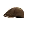 Gorra Adelante con Circunferencia de Cabeza Grande 2025 Nuevo Boina de Cuero PU Estampado de Leopardo Otoño Invierno Gorra de Periodista de Pintor Talla Grande
