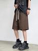 Pantalones Cortos Casuales Transpirables de Algodón Puro Pantalones de Cinco Puntos Shorts Deportivos de Verano para Hombre Colgante Suave Remache Diseño con Sentido Marca de Moda Hombre