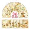 Tarjetas de Ilustración de Abejas de Miel Vintage, Juego de 36, Materiales de Diario Temáticos del Bosque, Decoración de Pared, Postales Artísticas