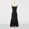 Vestido Longo Estilo Férias para Comércio Exterior Transfronteiriço 2026 Nova Moda com Renda Bordada Decote Tomara que Caia Design Cauda de Peixe para Mulheres Tendência