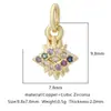 Distrito Lu Mariposa Cruzada Cobre Zircón Accesorios para Joyería DIY Ojo de Animal Collar Pulsera Colgante Pequeño Colgante