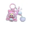 Llavero de Muñeca con Lazo para Niño de Tres Años Producto de Puesto Callejero Celebridad de Internet Lindo Joyería de Resina DIY Accesorios Adorno de Coche Ins