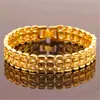 Pulsera de oro europea y americana versión coreana del nuevo color retención de oro variedad de pulsera para mujer temperamento damas joyería combinable