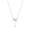 Colar Borboleta com Laço de Zircônia Estilo Coreano para Mulheres, Luxo Leve, Elegante, de Alta Qualidade, Gargantilha, Moda de Nicho, Versátil, Acessórios de Corrente para Clavícula