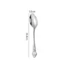 Cubiertos de Acero Inoxidable Corte Real Cuchillo con Relieve Retro, Tenedor, Cuchara Creativa Cuchara de Café Hueca Cuchara de Postre Tenedor Cuchillo para Filete